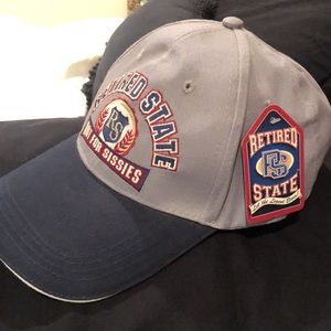 🆕Retired State cap! NEW! adjustable! grey black! Fits most!